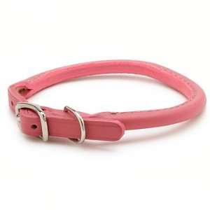   3/8 Rolled Leather Collar in Pink
