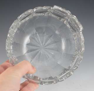 HEAVY CUT GLASS FLORAL BOWLS/WINE RINSERS 1700s 1850s  