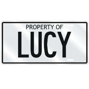  NEW  PROPERTY OF LUCY  LICENSE PLATE SIGN NAME