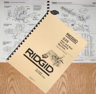RIDGID 535 Pipe & Bolt Threading Machine Manual  