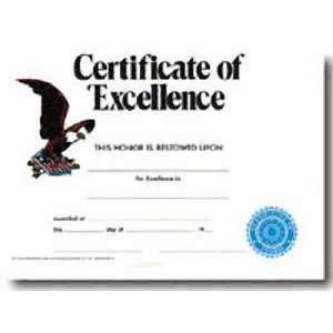  Certificate of Excellence
