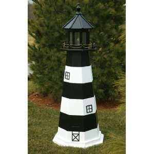  3 Foot Wooden Bodie Island Painted Wooden Lighthouse 