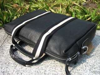 100% Genuine leather Briefcase Messenger Shoulder bag  