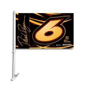   NASCAR David Ragan #6 Car Flag with Wall Brackett
