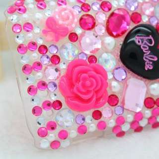 Bling Diamond Pink Barlie Back Hard Case Cover For HTC Rhyme S510B G20