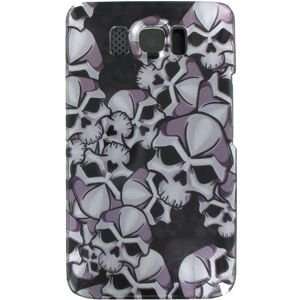 HTC HD2 Black w/Gray Skulls Cover