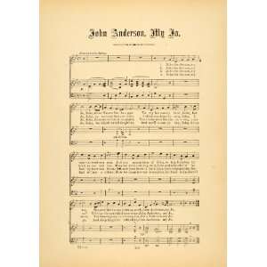  1894 John Anderson My Jo Scotland Song Robert Burns 