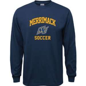  Merrimack Warriors Navy Youth Soccer Arch Long Sleeve T 