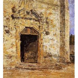   name Door of the Touques Church, By Boudin Eugène 