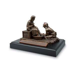   Servant Sculpture With Black Wood Base And Bible Verse