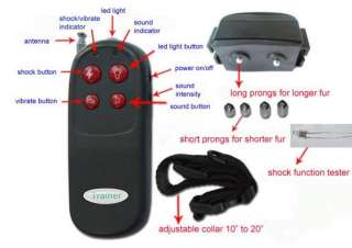 4in1 Remote Small/Medium Dog Training Shock+Vibrate Collar  