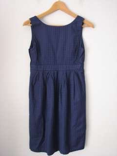 DIVIDED Retro Navy Blue Polka Dot Pattern Baby Doll Style Dress XS 