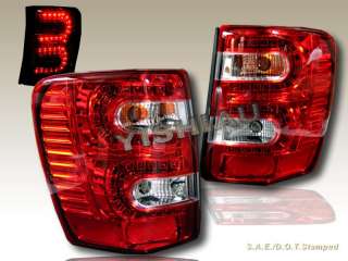   JEEP GRAND CHEROKEE LED TAIL LIGHTS RED PAIR 99 00 01 02 03 04  