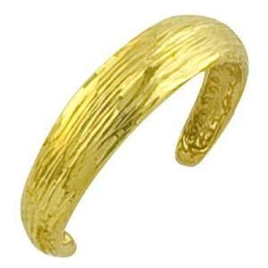  14K Yellow Gold Diamond Cut Toe Ring Katarina Jewelry