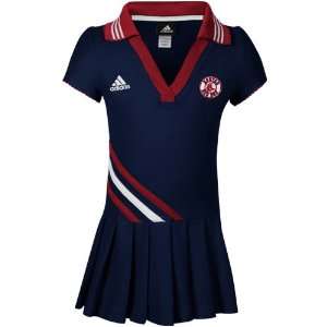  adidas Boston Red Sox Infant Girls Polo Dress   Navy Blue 