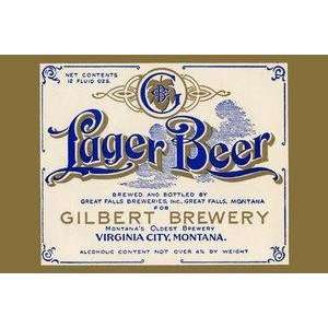  Vintage Art Gilbert Brewery Lager Beer   22547 5