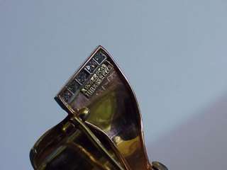 Fine Art Deco Signed Birks Ellis Retro Diamond Platinum 14Kt Gold Bow 