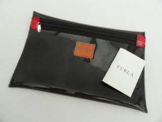 BN FURLA Red Patent Leather Shopper Tote Bag + Plus A Small Bag /Purse 