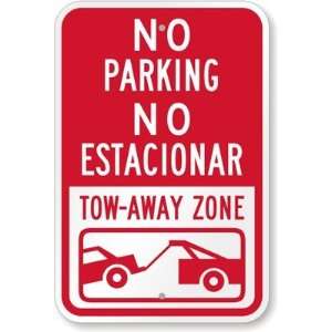  No Parking   No Esiacionar Tow   Away Zone (with Graphic 