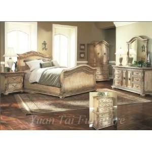  7500Q(TV) SET Florence Whitewash Queen Bedroom set With TV 