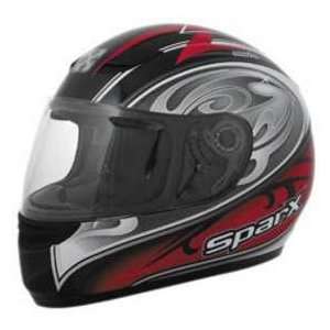    SPARX S07 SHIELD RED LG MOTORCYCLE Full Face Helmet Automotive