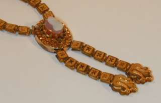 Vintage 19th C. Victorian Era Shell Cameo Gold Filled Bookchain 