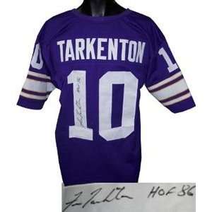  Fran Tarkenton Signed Minnesota Vikings Purple Prostyle 