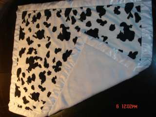 Baby Toddler Custom Made Minky Cow Blanket.  