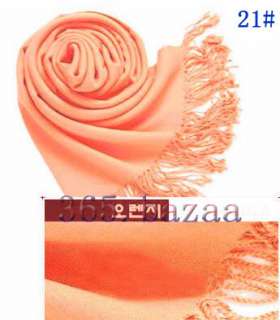 Pashmina Women men Solid Scarf Cape Wrap Cashmere Shawl / as gift 21 