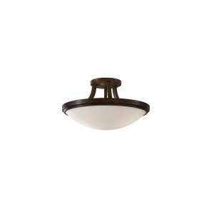  Home Solutions SF283HTBZ Perry 2 Light Semi Flush Mount in Heritage 
