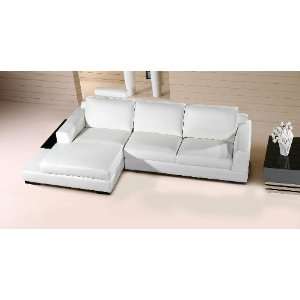  Modern Furniture  VIG  Soho Modern White Leather Sectional 