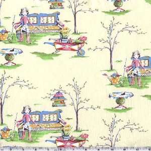   45 Wide The Garden Ivory Fabric By The Yard Arts, Crafts & Sewing