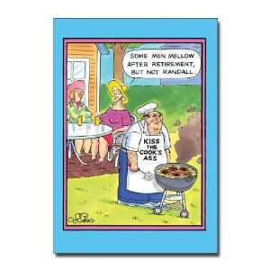 Kiss the Cook   Outrageous Cartoon Birthday Greeting Card 