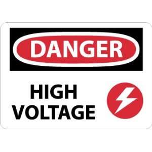 D549EB   Danger, High Voltage, Graphic, 10 X 14, Fiber Glass  