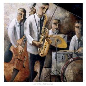 Jazz En Vivo Finest LAMINATED Print Didier Lourenco 39x39 