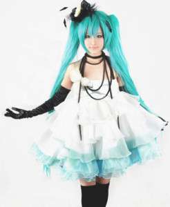 Vocaloid MIKU camellia cosplay costume +headdress+glove  