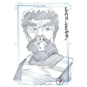   Pencil Sketch Card of Kahless by Warren Martineck 