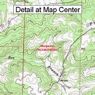  USGS Topographic Quadrangle Map   Morganton, Arkansas 