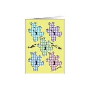  Hippos 1st Birthday Card Toys & Games