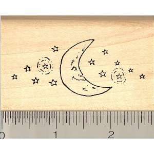  Moon and Stars Rubber Stamp Arts, Crafts & Sewing