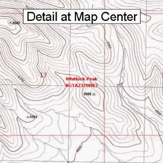 USGS Topographic Quadrangle Map   Whitlock Peak, Arizona (Folded 