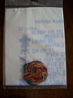 VTG HOUSE RULES SAMPLER cross stitch embroidery kit NEW  