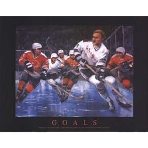 Hockey   Goals by T.C. Chiu 28x22
