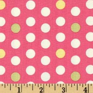  44 Wide Savon Bouquet Polka Dot Grapefruit Fabric By The 