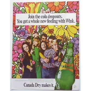  1967 Canada Dry Wink Soda Cola Dropouts Print Ad