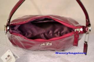   Coach 45989 Madison Berry Patent Leather Handbag Purse (Berry)  