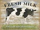 Fresh Milk Metal Sign, Full Cream, Cheese, Butter