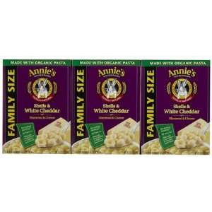  Annies Homegrown Family Size Shells & White Cheddar, 10.5 