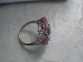 New Sterling Silver Purple Amethyst Lavender amethyst ring with iolite 