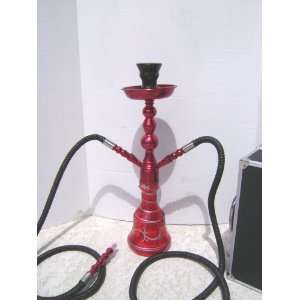  20 Red 2 Hose Hookah with Case 